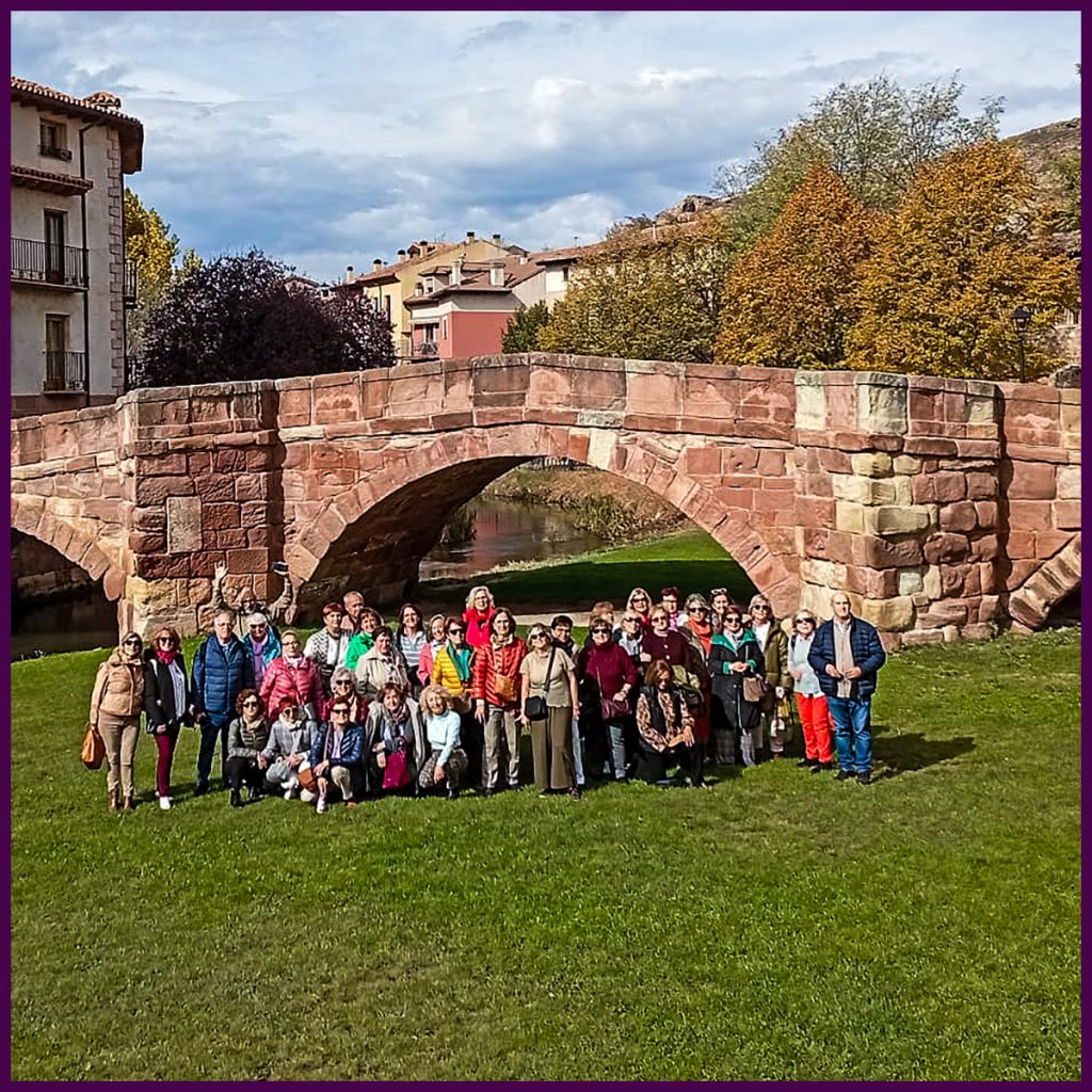 La AAB en el puente sobre el Gallo de molina de Aragon 